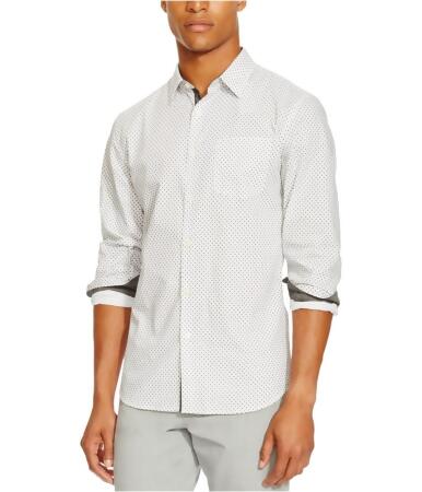 Kenneth Cole Mens Diamond Button Up Shirt - S