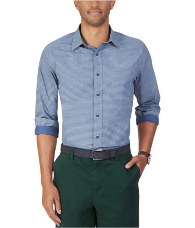 Nautica Mens Dot Print Long Sleeve Button Up Shirt - 2XL