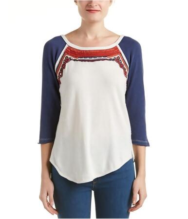 Free People Womens Ritu Embellished T-Shirt - S