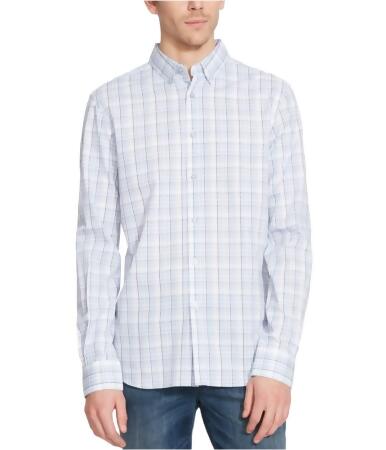 Kenneth Cole Mens Plaid Button Up Shirt - 2XL