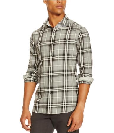 Kenneth Cole Mens Plaid Button Up Shirt - XL