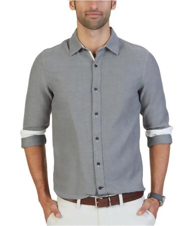 Nautica Mens Tweed Button Up Shirt - M