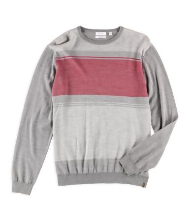 Calvin Klein Mens Colorblock Long Sleeve Pullover Sweater - L