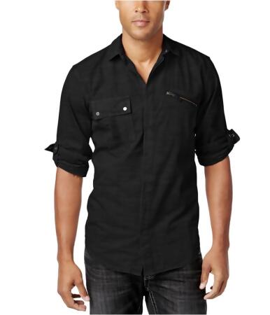 I-n-c Mens Rango Roll-Tab Button Up Shirt - S