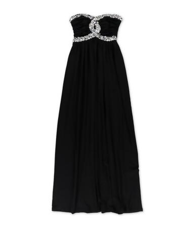 City Studio Womens Strapless Embellished Gown Dress - 3