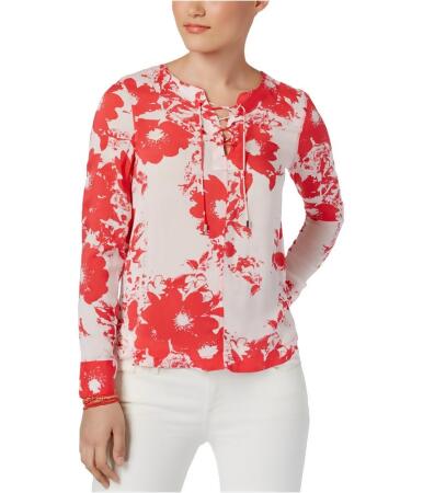 Calvin Klein Womens Floral Print Pullover Blouse - XL