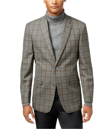 Tommy Hilfiger Mens Grid Two Button Blazer Jacket - 36