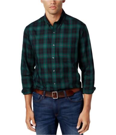 Club Room Mens Rockville Plaid Button Up Shirt - L