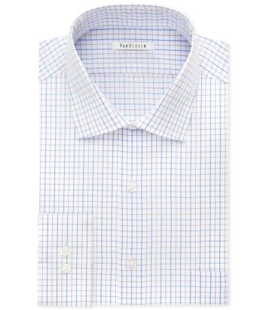 Van Heusen Mens Ultra Checkered Button Up Dress Shirt - 17 1/2