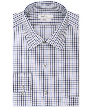 Van Heusen Mens Open Check Button Up Dress Shirt - 14 1/2