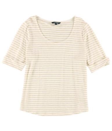Ralph Lauren Womens Striped Basic T-Shirt - L