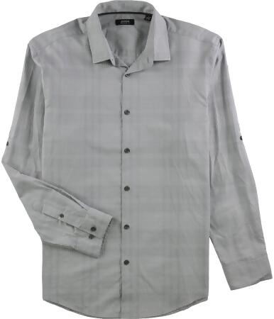 Alfani Mens Lined Button Up Shirt - L