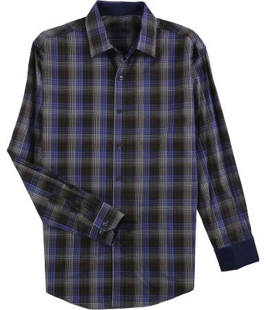 Tasso Elba Mens Plaid Button Up Shirt - S