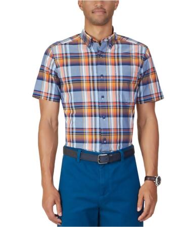 Nautica Mens Parker Plaid Button Up Shirt - XL