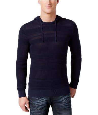 I-n-c Mens Open Knit Hooded Pullover Sweater - M