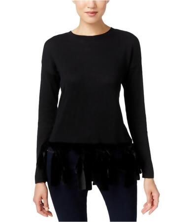 I-n-c Womens Velvet Trim Pullover Sweater - L