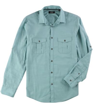 Alfani Mens Long Sleeve Warren Button Up Shirt - S