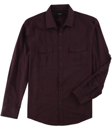 Alfani Mens Long Sleeve Warren Button Up Shirt - M