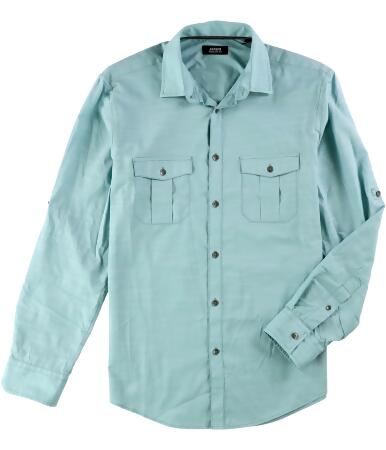 Alfani Mens Long Sleeve Warren Button Up Shirt - M