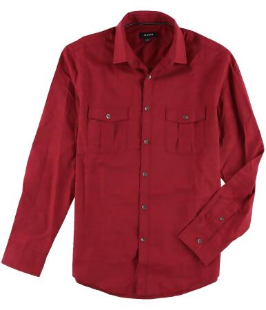 Alfani Mens Long Sleeve Warren Button Up Shirt - M