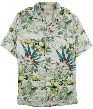 Tasso Elba Mens Retreat Tropical Button Up Shirt - 2XL