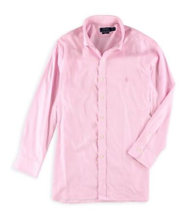 Ralph Lauren Mens Checkered Logo Button Up Dress Shirt - 17 1/2