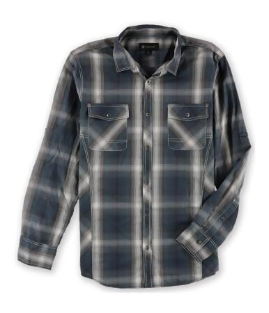 I-n-c Mens Plaid Button Up Shirt - L