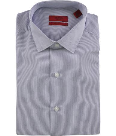 Alfani Mens Fitted Texture Fineline Button Up Dress Shirt - 17