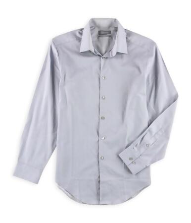 Calvin Klein Mens Solid Button Up Dress Shirt - 15 1/2