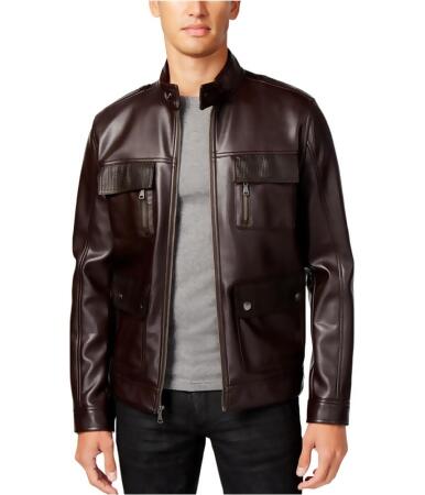 I-n-c Mens Fuax Leather Motorcycle Jacket - S