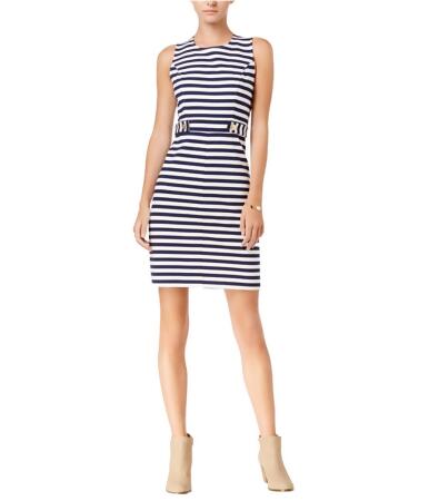 Maison Jules Womens Striped Sheath Dress - XL