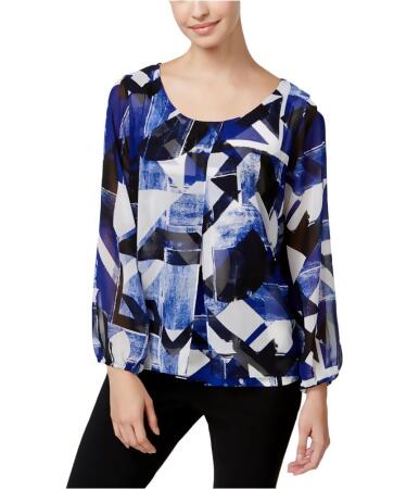 Alfani Womens Chiffon Pullover Blouse - S