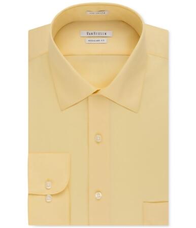 Van Heusen Mens Lux Sateen Tall Button Up Dress Shirt - 22