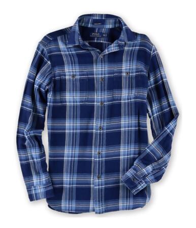Ralph Lauren Mens Plaid Workshirt Button Up Shirt - XS