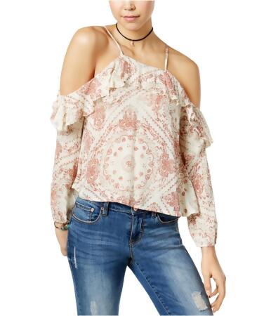 American Rag Womens Ruffled Knit Blouse - L