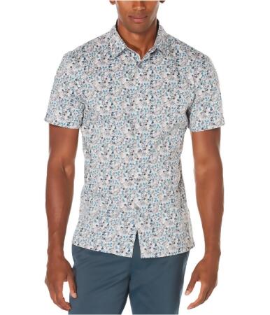 Perry Ellis Mens Floral Button Up Shirt - L