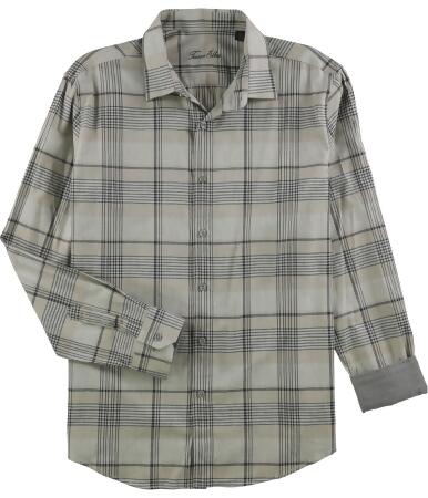 Tasso Elba Mens Plaid Button Up Shirt - L