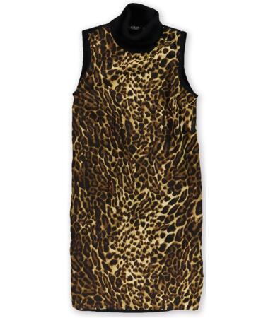 Ralph Lauren Womens Cheetah Sheath Dress - XL