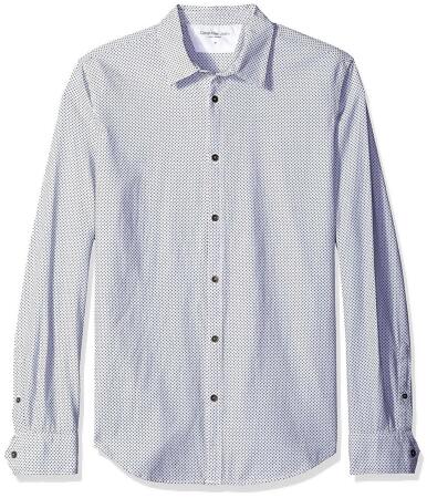 Calvin Klein Mens Square Button Up Shirt - XL