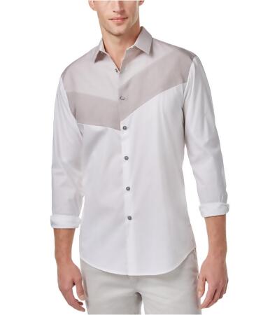 I-n-c Mens Asymmetrical Button Up Shirt - 2XL