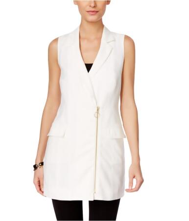 I-n-c Womens Asymmetrical-Zip Fashion Vest - L
