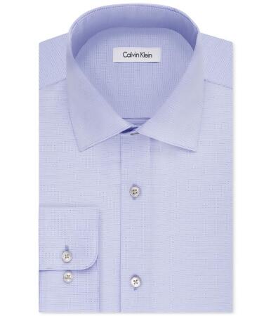 Calvin Klein Mens Non-Iron Performance Dot Button Up Dress Shirt - 18