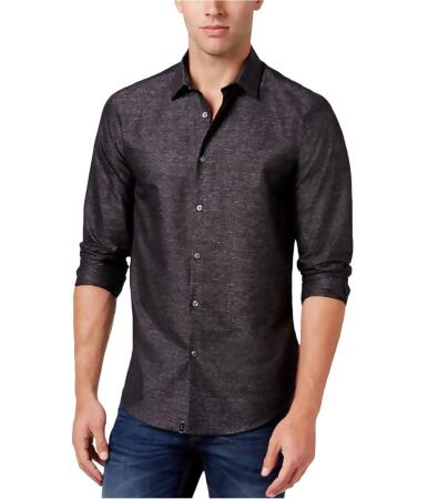 Alfani Mens Textured Long Sleeve Button Up Shirt - M