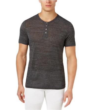 I-n-c Mens Distressed Henley Shirt - L