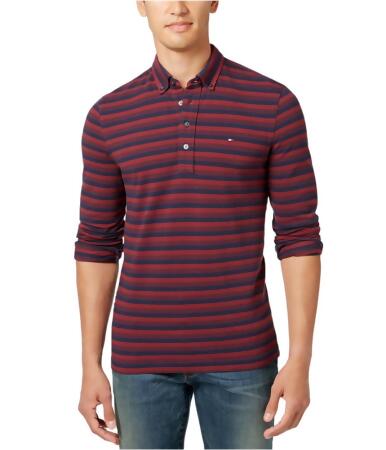 Tommy Hilfiger Mens Vanderbilt Striped Rugby Polo Shirt - XS