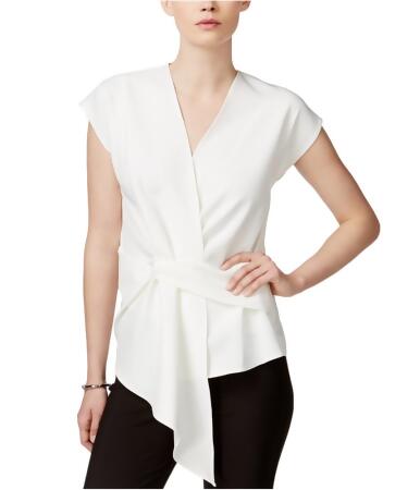 Bar Iii Womens Faux Wrap Pullover Blouse - S