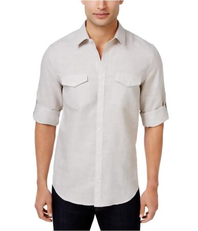 Calvin Klein Mens Houndsooth Button Up Shirt - M