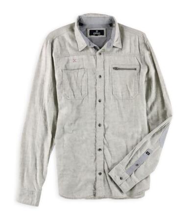 Buffalo David Bitton Mens Fleece Button Up Shirt - L