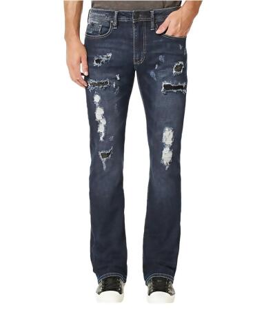 Buffalo David Bitton Mens Patched Straight Leg Jeans - 31