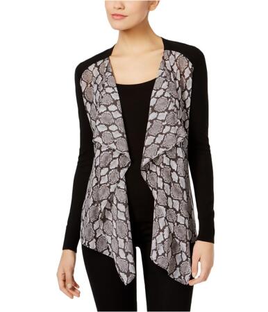 Michael Kors Womens Mixed-Media Cardigan Sweater - PM